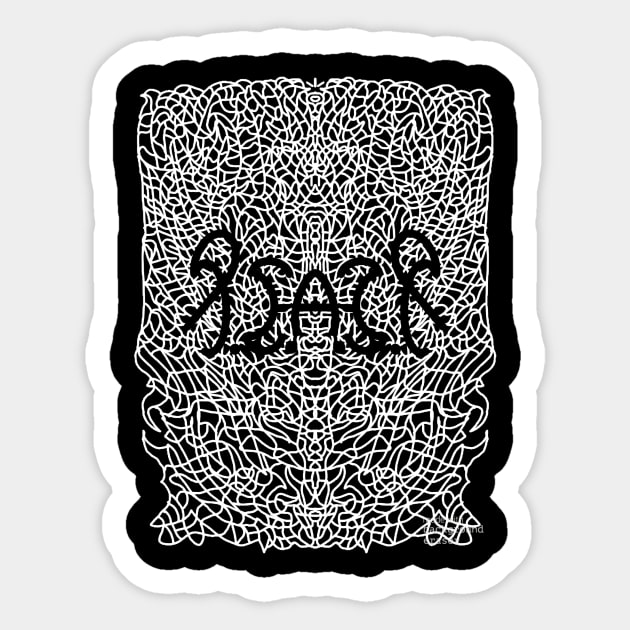 P.E.A.C.E. In Negative Space Sticker by Second Wave Apparel